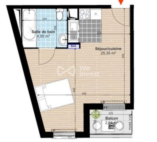 VILLENOY (77124)  - STUDIO AVECBALCON