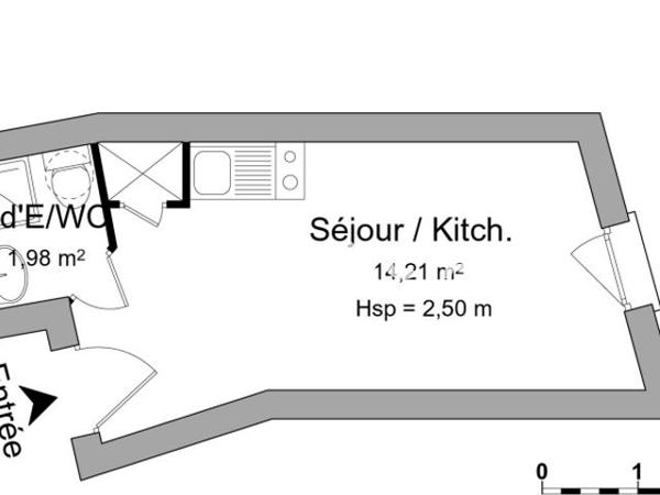 Location Studio 16.2 m² - 17 RUE DU CALVAIRE Cesson Sevigne 35510