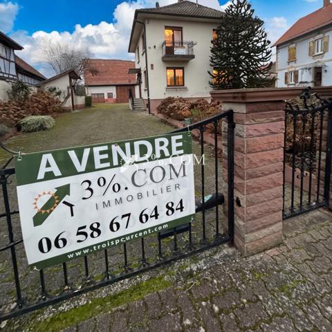 3%COM Ensemble immobilier avec maison - dépendance - cour et jardin 20 ares  Reichstett (67116)