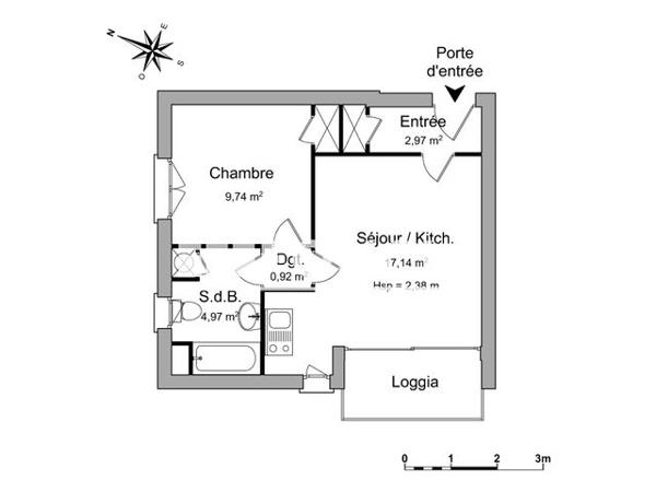 Location Appartement 2 pièces 35.7 m² - 106 RUE JEAN CAVALIER Montpellier 34000