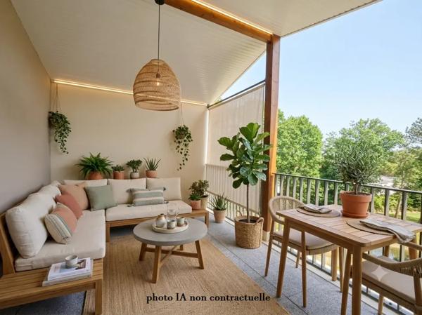 Appartement T2 neuf avec grande terrasse couverte Centre-v