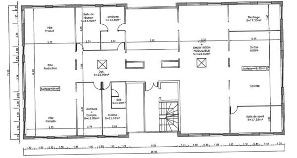 Etage privatif de 378 m2 de bureaux à vendre