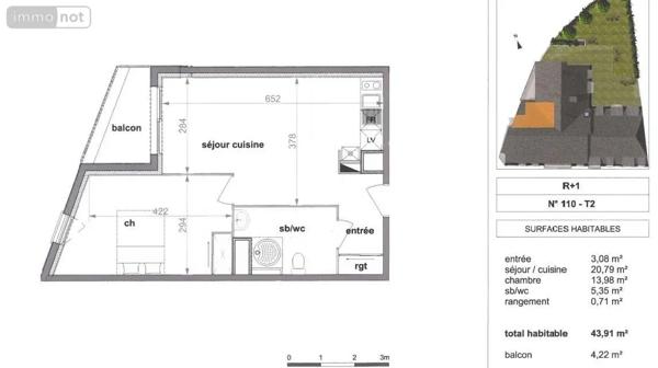 Location - Appartement Darnétal 76160 2 pièces 43 m 2