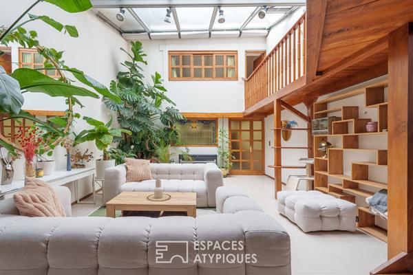 Loft et sa terrasse dans une ancienne menuiserie