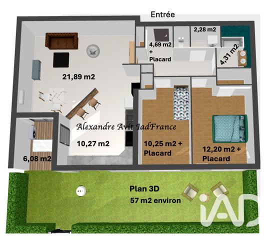 Appartement à vendre 3 pièces 70 m² Orvault