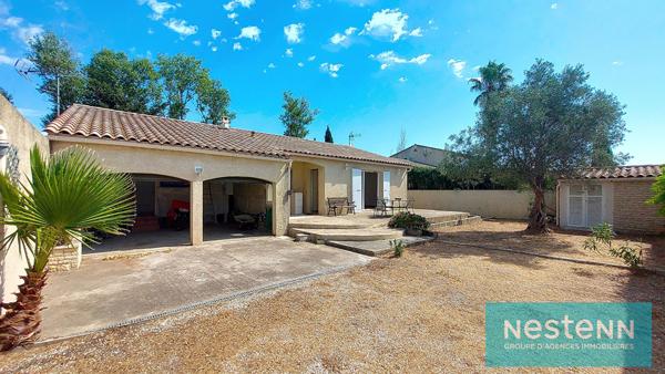 ISTRES, Maison de plain-pied, 98m², Type 4, 3 chambres, deux terrasses, jardin et double garage