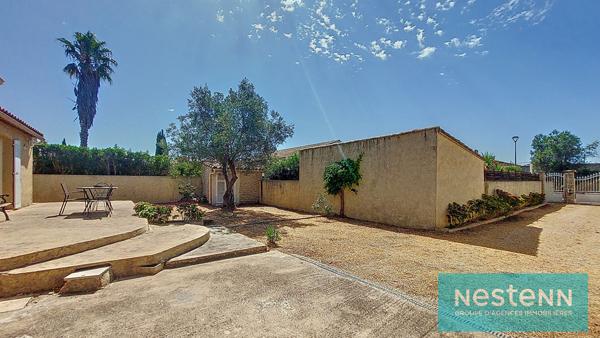 ISTRES, Maison de plain-pied, 98m², Type 4, 3 chambres, deux terrasses, jardin et double garage