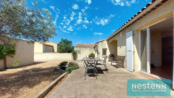ISTRES, Maison de plain-pied, 98m², Type 4, 3 chambres, deux terrasses, jardin et double garage