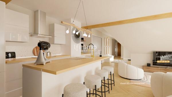 Appartement 4 pièces en dernière étage vue dégagée