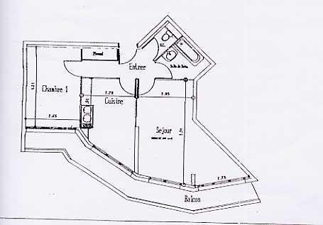 Appartement T2 à louer - 52 m² (réf : 546068)