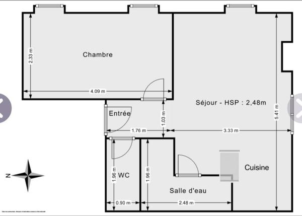 T2 dans résidence avec Jardin, parking privé au centre ville!!