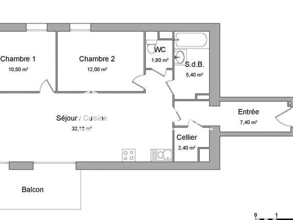 Location Appartement 3 pièces 71.6 m² - 18 AVENUE VITRY-LE-FRANCOIS Strasbourg 67100