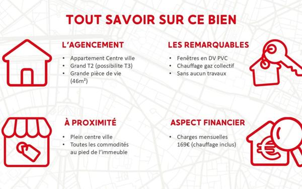 Appartement à vendre    2 pièces •  Dijon