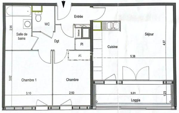 Appartement
         3 pièces
        - 61 m² 169 800 € *
