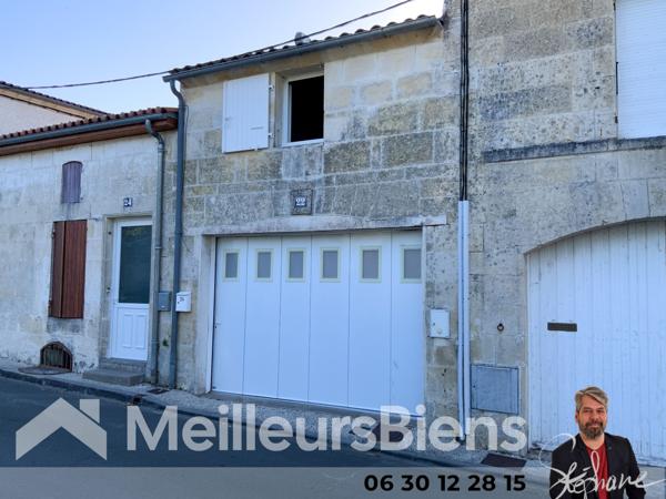 Jonzac centre maison 40 m² 1 chambre avec garage et jardin arrière