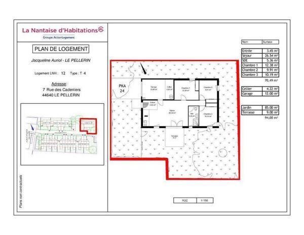 Maison 4 pièces - 44640 Le Pellerin