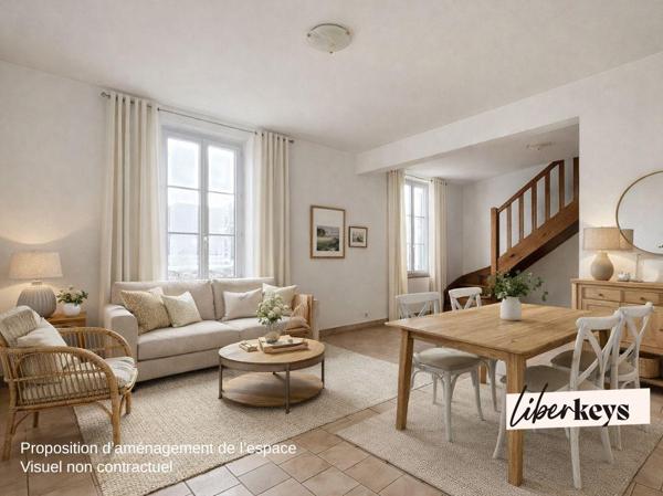 Immeuble de rapport – 2 appartements – 114 m² – Centre La Ferté-Vidame – Cour et jardin clos