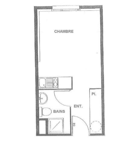 Appartement 1 pièce                                        - 44000 Nantes - Guist'hau Réf : 11609