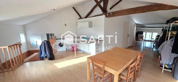 Immeuble pour investisseur ou projet commercial 290 m² comprenant 1 habitation et une surface commerciale réhabilitable en habitation.