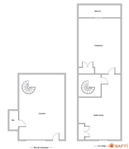 2 Appartements avec jardin privatif + 2 locaux commerciaux
