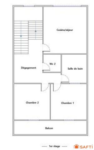 2 Appartements avec jardin privatif + 2 locaux commerciaux