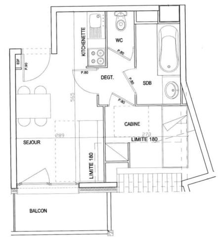 T1 Bis avec balcon en Résidence Gérée au cœur de la Maurienne (73)