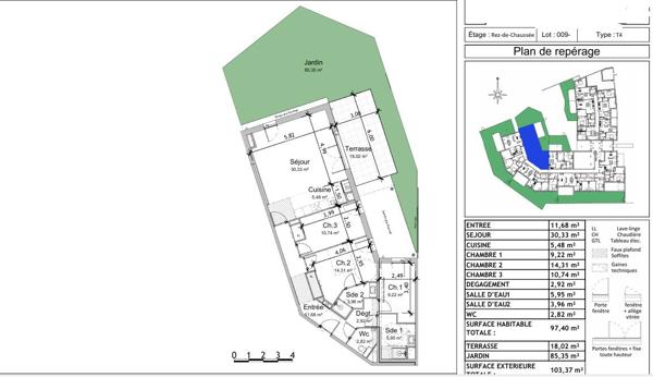 Appartement de type 4 à vendre sur BOUCHEMAINE Livraison 2025