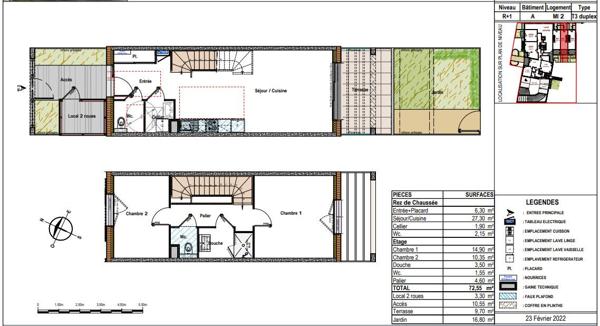 Appartement T3 Duplex avec terrasse et jardin privatif. Livraison 2ème trim2025 !