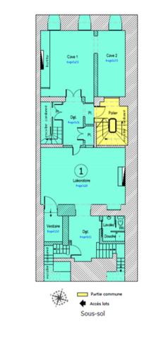 Marseille (13006) À LOUER – Local en sousplex de 112 m² – Cours Pierre-Puget, Marseille 6ème