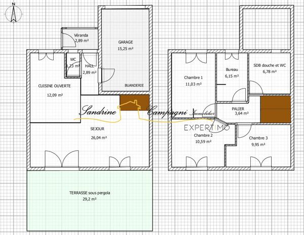 Carpentras (84200) MAISON T5 dont bureau avec GARAGE JARDIN à deux pas du centre