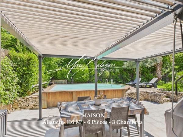 Allauch (13190) ALLAUCH - Maison Familiale An 90 - 116m² - Avec Piscine, calme absolu & énergie verte !