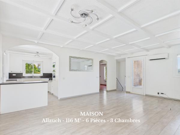 Allauch (13190) ALLAUCH - Maison Familiale An 90 - 116m² - Avec Piscine, calme absolu & énergie verte !