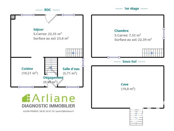 Maison à vendre 3 pièces 52 m² Colombes