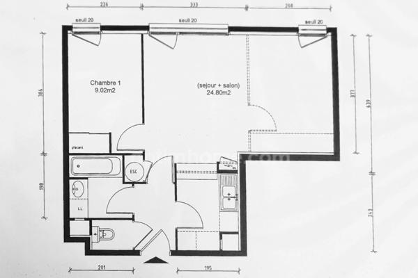 Appartement à vendre 2 pièces CERGY (95)