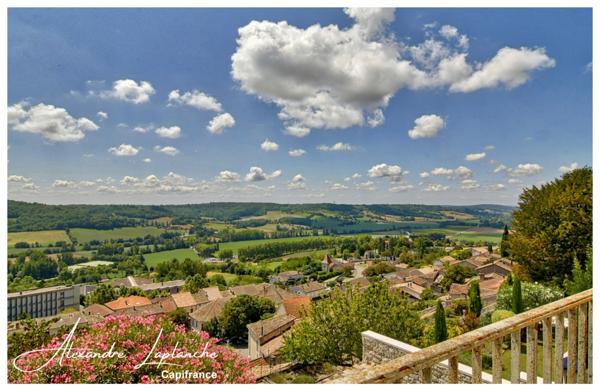Dpt Tarn et Garonne (82), à vendre LAUZERTE maison de ville en pierre 9 pièces de 205m² avec jardin et garage.