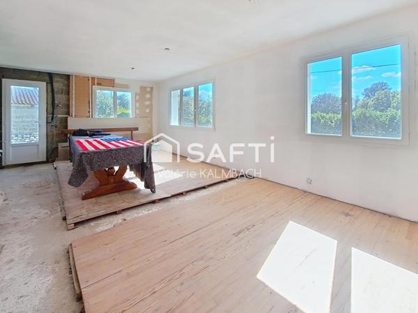 Ensemble immobilier 2 maisons, 2 garages, jardin