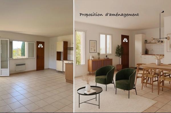 Appartement à vendre 3 pièces 62 m2 jardin de 83 m2 VILLELAURE (84)