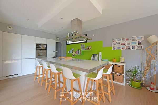 Villa contemporaine à ossature bois avec vue imprenable