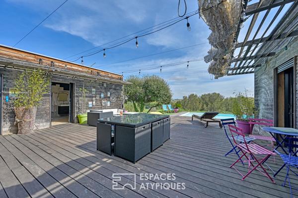 Villa contemporaine à ossature bois avec vue imprenable