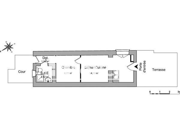 Location Maison 2 pièces 24.6 m² - 180 RUE ALFRED DE MUSSET Port La Nouvelle 11210