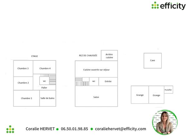 Maison 7 pièces - 130 m² Exclusivité efficity