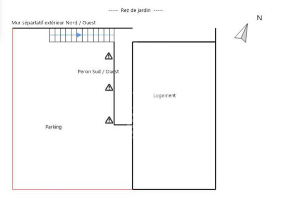 Ensemble immobilier avec appartement + surface commerciale+ parking