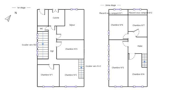 Ensemble immobilier avec appartement + surface commerciale+ parking