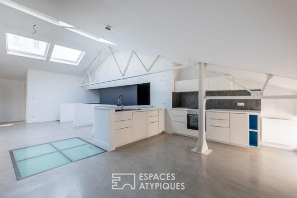 Loft dans un ancien atelier d’architecte et sa terrasse en coeur de ville