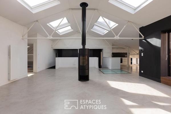 Loft dans un ancien atelier d’architecte et sa terrasse en coeur de ville