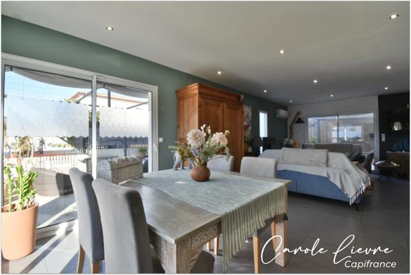 Maison contemporaine de 121 m² avec piscine – 3 chambres, dressing + bureau ou second dressing – Garage