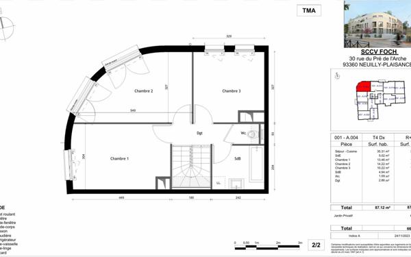 Appartement à vendre    4 pièces • 87,92 m2 Neuilly-Plaisance
