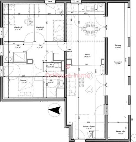 Appartement à vendre 4 pièces de 86 m²