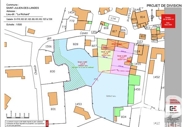 Terrain à vendre 650 m² Les Achards