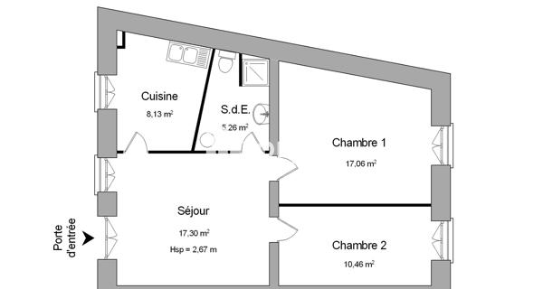 Location Appartement 3 pièces 58.21 m² - Melun 77000